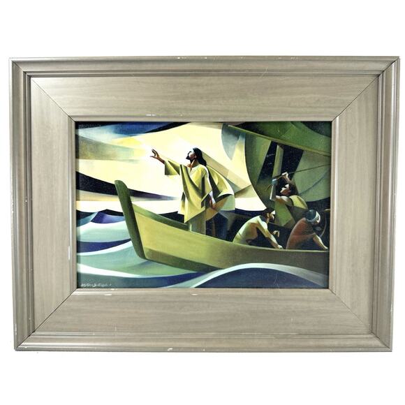 Jorge Cocco “Peace Be Still” Framed Giclée Canvas 16x12 Altus Fine Art - Picture 1 of 8